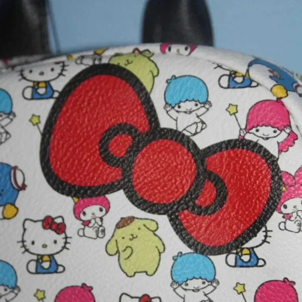 Hello Kitty and Friends Sanrio Mini Backpack Unisex White with Red Bow My Melody